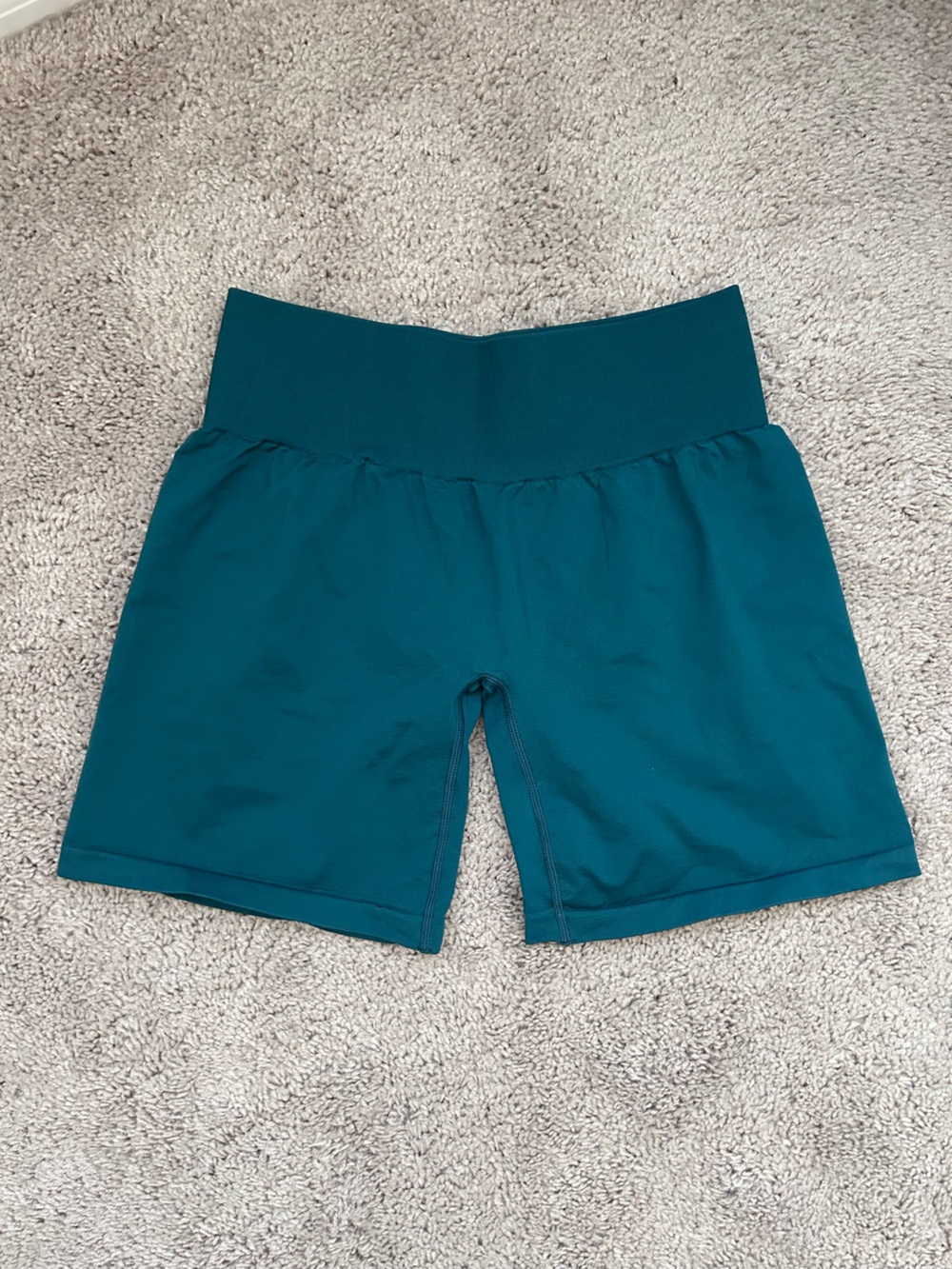 NVGTN Teal High-Waist Bike Shorts